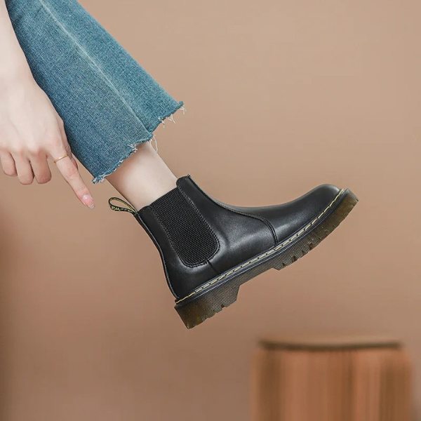 Valeria - Dames Chelsea Boots met Klassieke Stijl en Elastische Zijkanten