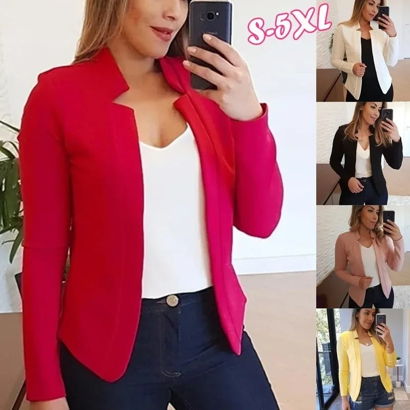 Fijnhed - Elegante Dames Blazer Zonder Sluiting - Perfect Voor Werk en Casual