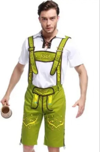 GerLux - Traditionele Korte Lederhosen Heren met Bretels - Perfect voor Feesten