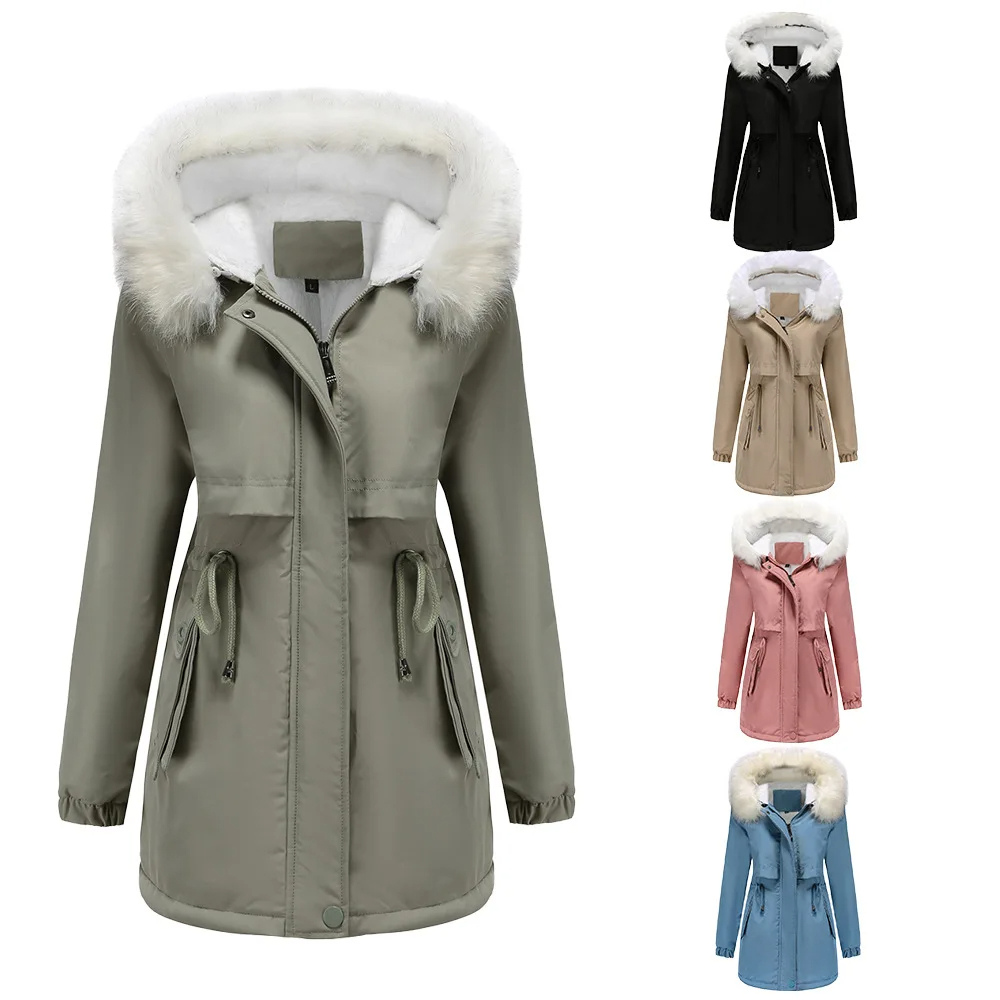 MonAmi Afneembare bontkraag parka winterjas dames