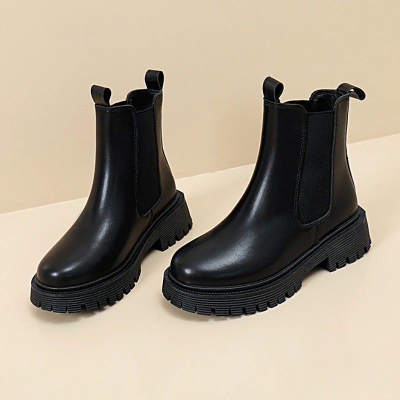 Anelise - Dames Chelsea Boots van Leer met Dubbele Treklussen