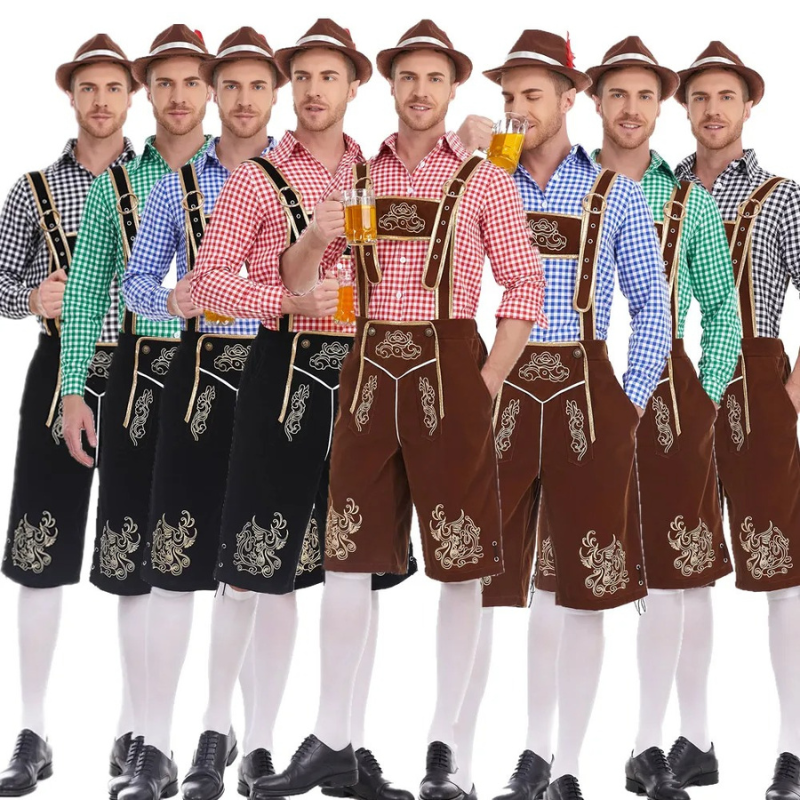 HeuvelH - Traditionele Lederhosen Heren met Korte Broek - Feest Outfit