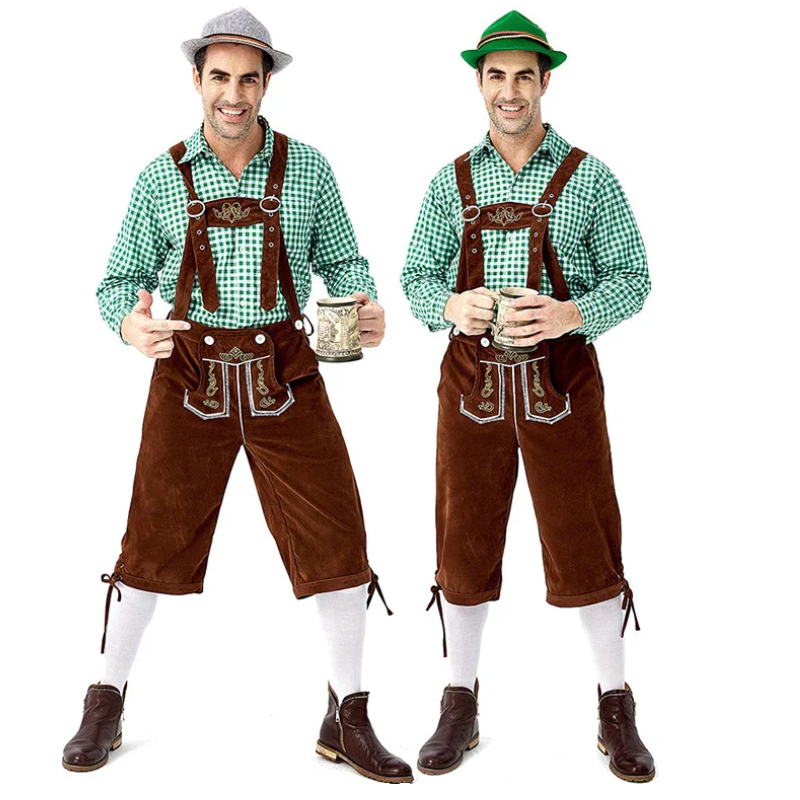 HerHues - Geruit Shirt voor Lederhosen Heren - Beierse Feestkleding