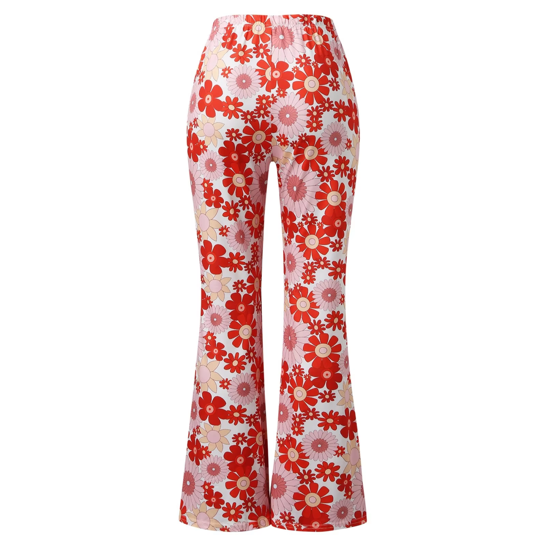 Alevita - Flared Broek Dames met Bloemenprint en Hoge Taille