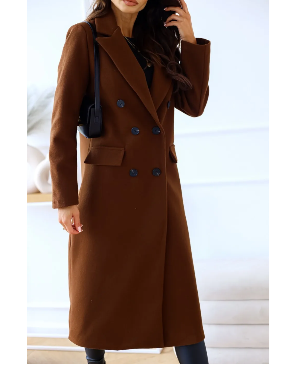 Rosaline - Elegante Lange Trenchcoat Dames, Dubbel Geknoopt, Getailleerde Damesjas