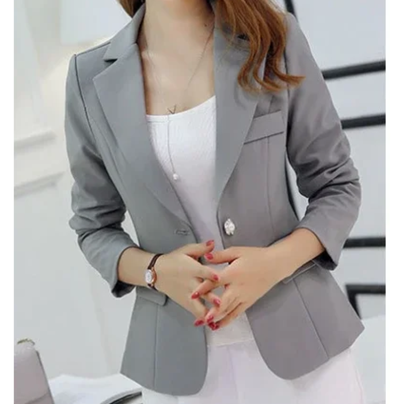 Netzich - Stijlvolle Dames Blazer Met Enkelknoopsluiting