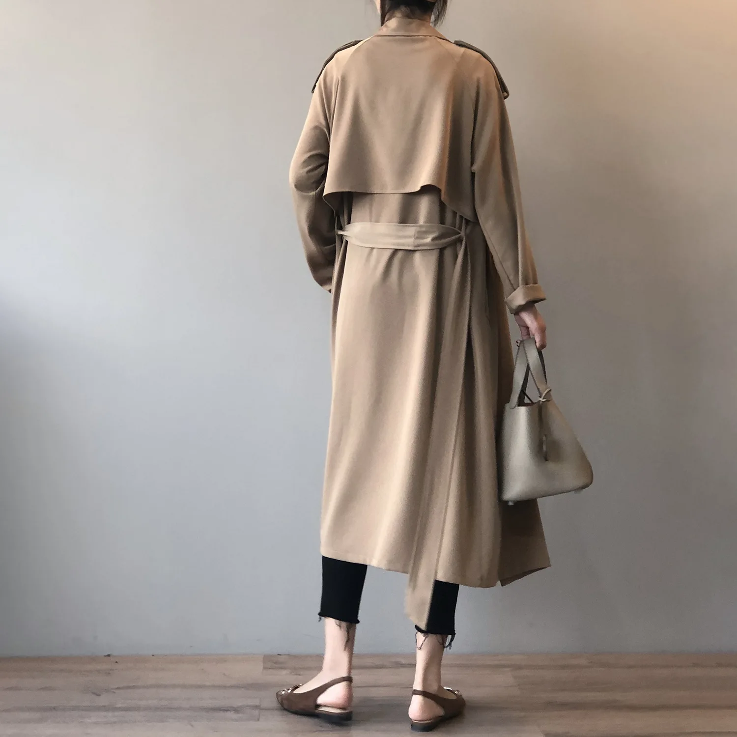 Trianor - Lichte Trenchcoat Dames, Open Voorkant, Lange Casual Damesjas