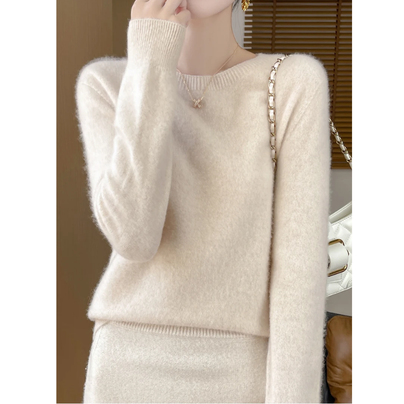 Unikijk - Knusse Fuzzy Sweater, Warme Winter Gebreid-Dames Trui