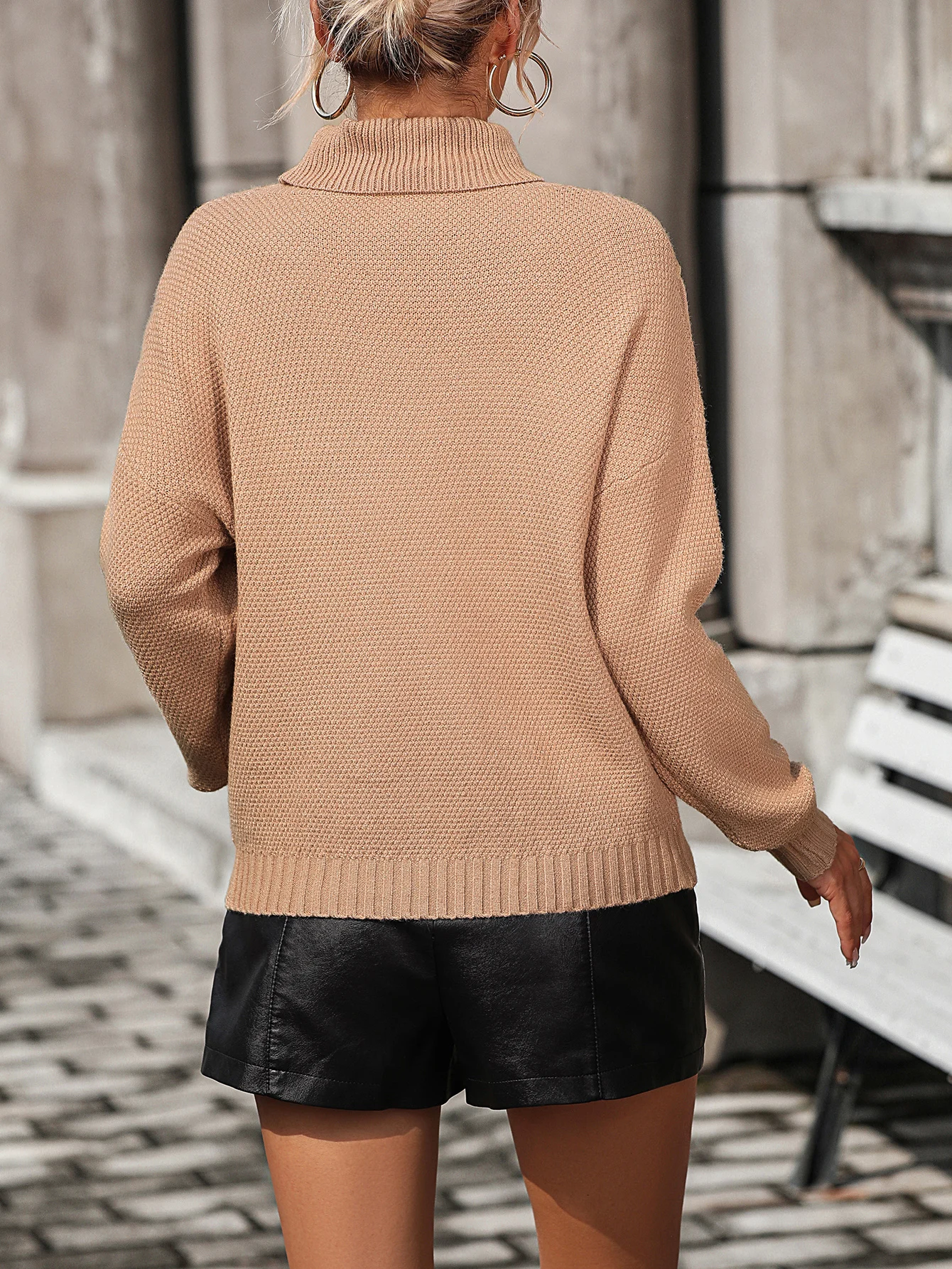 Stylish - Dames Trui met Franje, Gezellige Coltrui Pullover - Dames Trui