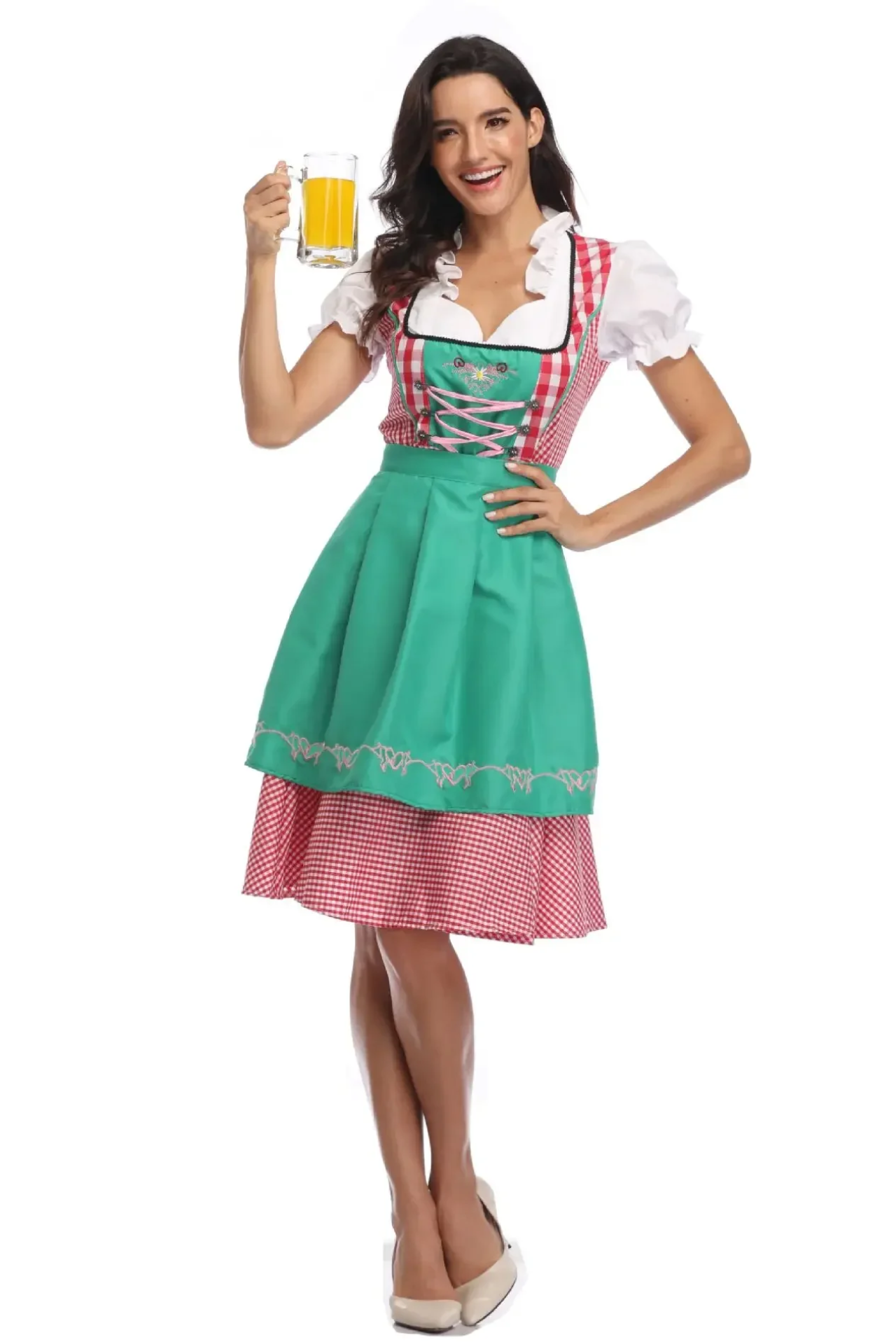 Birndra - Dirndl Dames Jurk met Unieke Borduursels