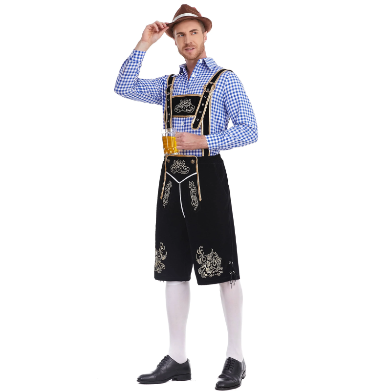 HeuvelH - Traditionele Lederhosen Heren met Korte Broek - Feest Outfit