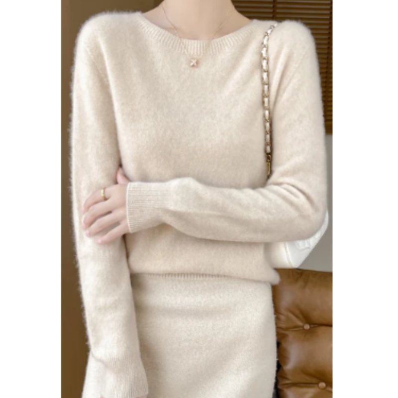 Unikijk - Knusse Fuzzy Sweater, Warme Winter Gebreid-Dames Trui