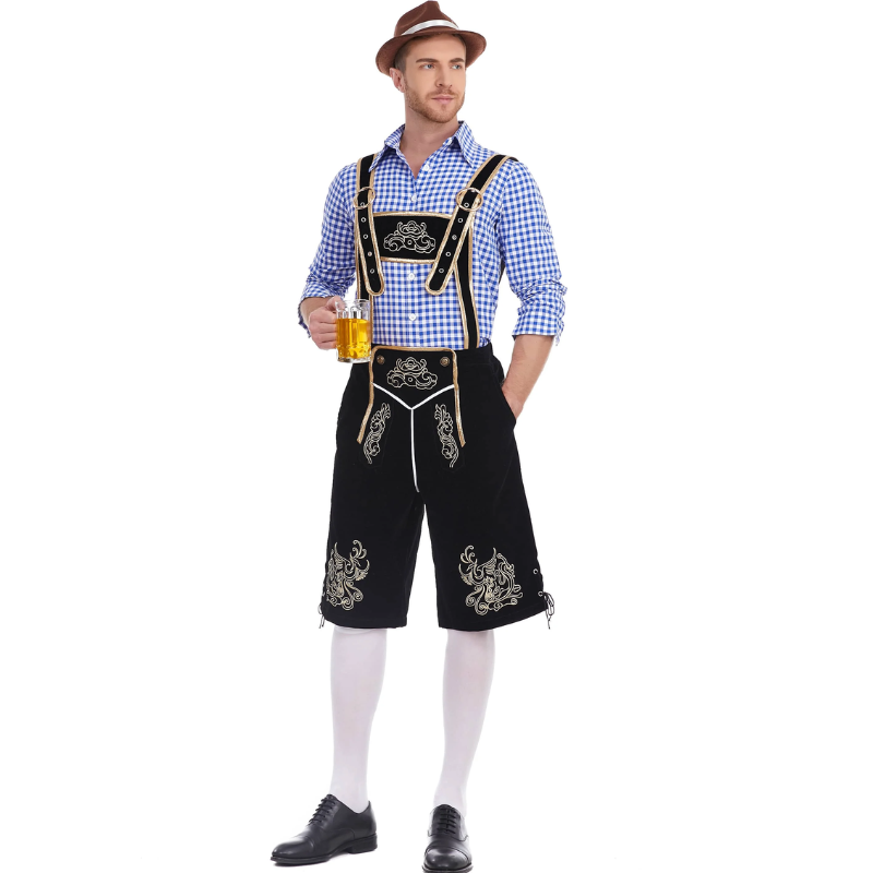 HeuvelH - Traditionele Lederhosen Heren met Korte Broek - Feest Outfit