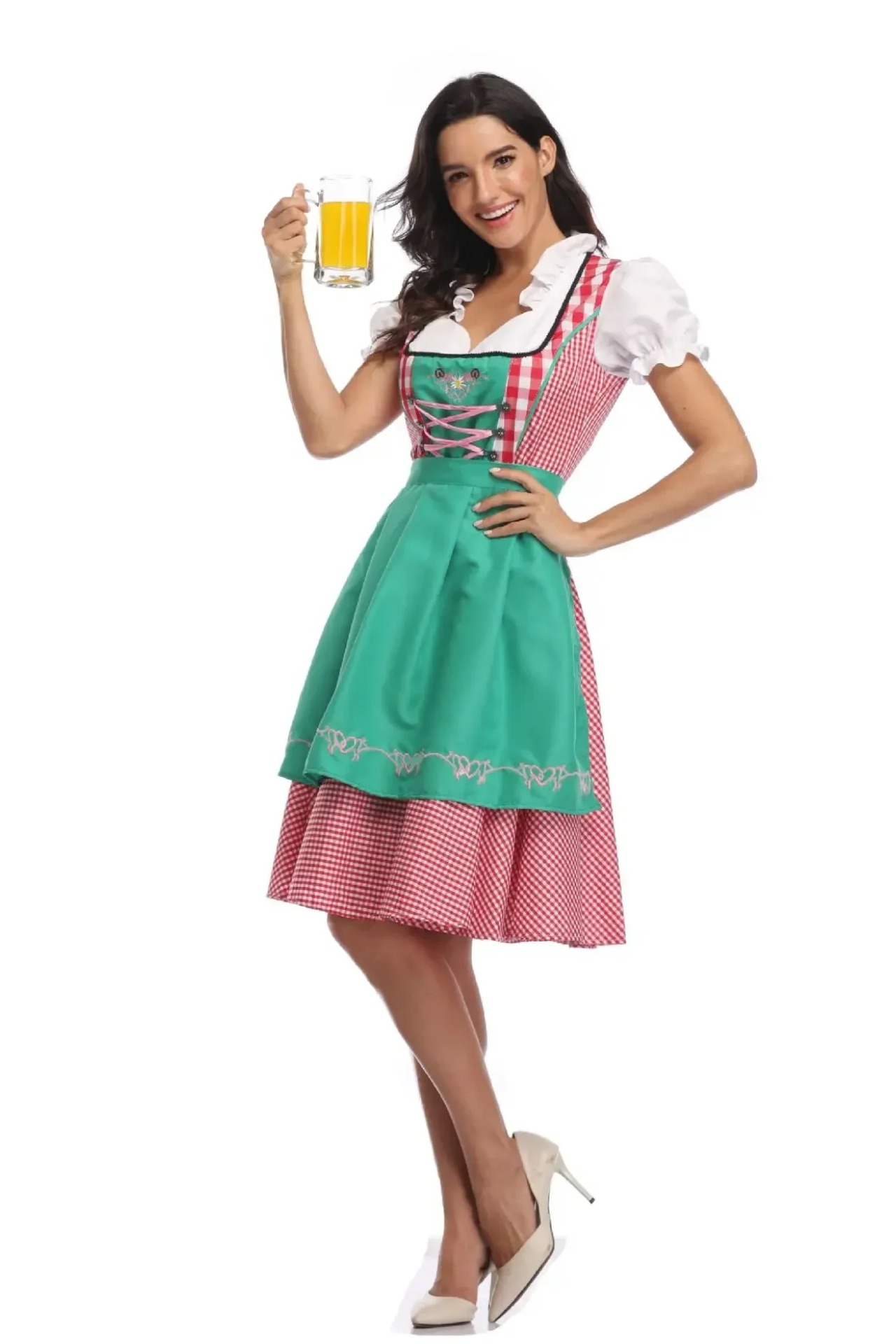 Birndra - Dirndl Dames Jurk met Unieke Borduursels