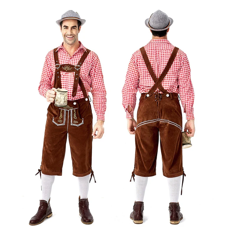 HerHues - Geruit Shirt voor Lederhosen Heren - Beierse Feestkleding