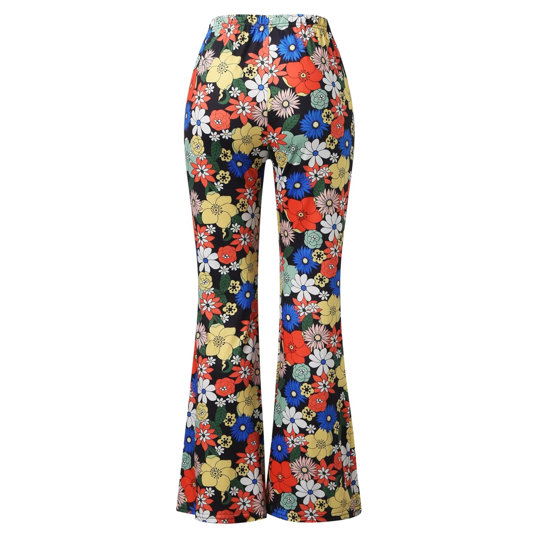 Alevita - Flared Broek Dames met Bloemenprint en Hoge Taille