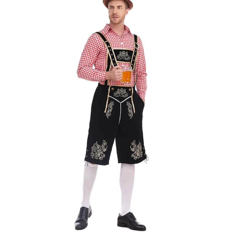 HeuvelH - Traditionele Lederhosen Heren met Korte Broek - Feest Outfit