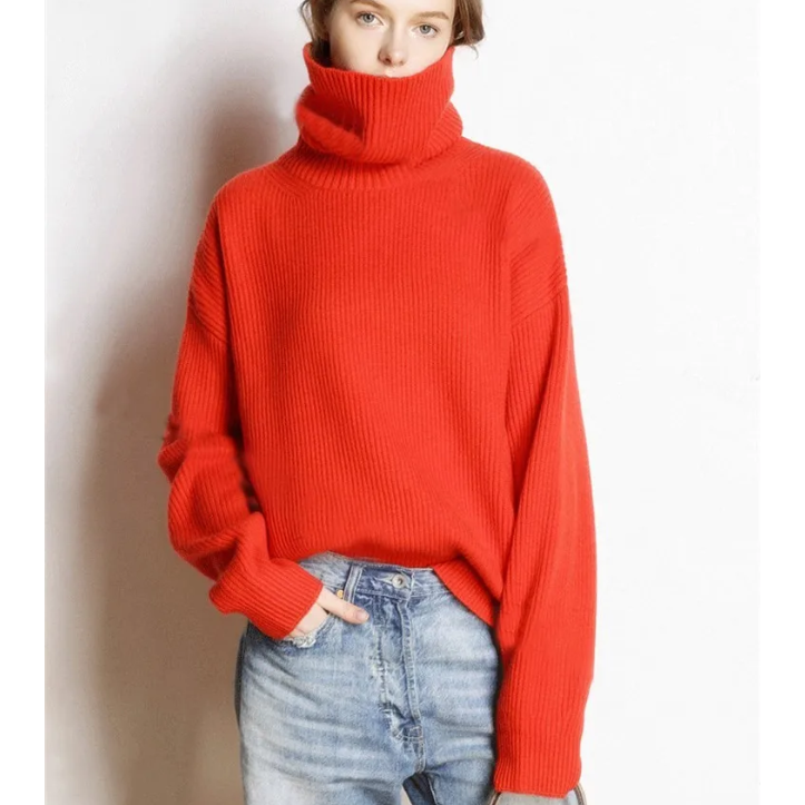 Vilanne - Coltrui Dames, Geribde Gebreide Trui, Oversized Casual