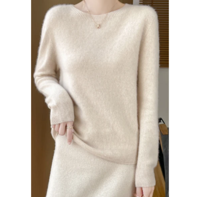 Unikijk - Knusse Fuzzy Sweater, Warme Winter Gebreid-Dames Trui