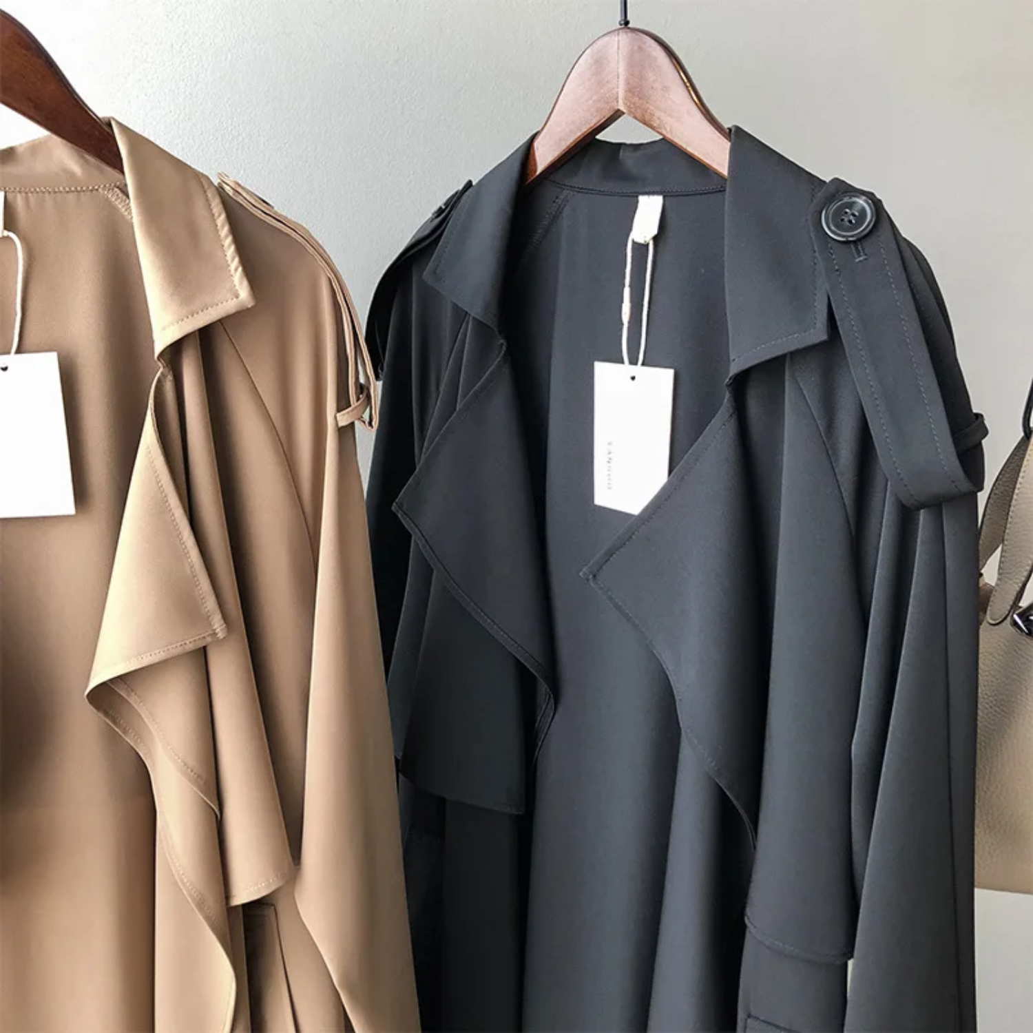 Trianor - Lichte Trenchcoat Dames, Open Voorkant, Lange Casual Damesjas