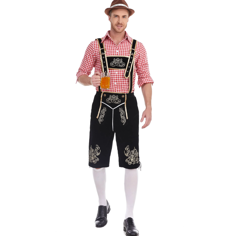 HeuvelH - Traditionele Lederhosen Heren met Korte Broek - Feest Outfit