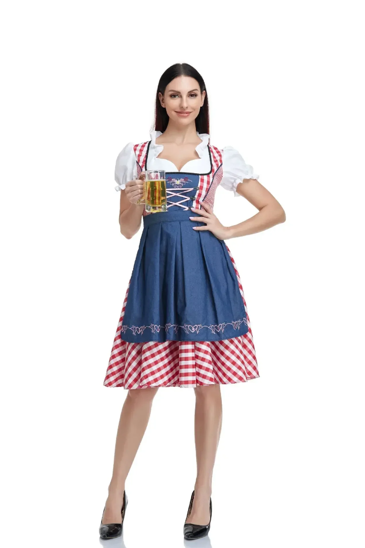 Birndra - Dirndl Dames Jurk met Unieke Borduursels