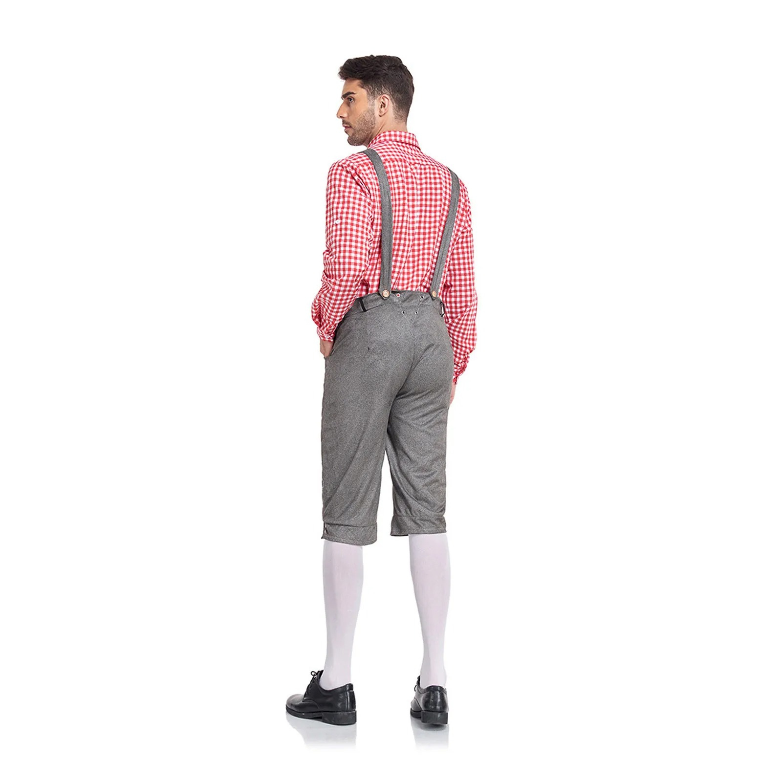 GerLux - Heren Lederhosen Set met Kniebroek en Shirt - Feestkleding