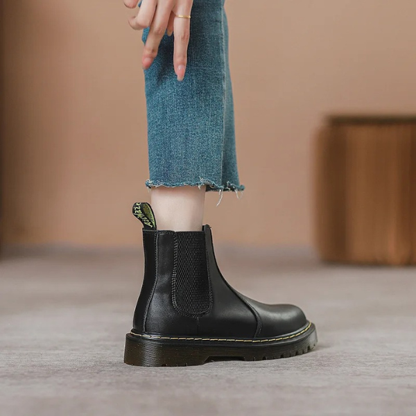 Valeria - Dames Chelsea Boots met Klassieke Stijl en Elastische Zijkanten