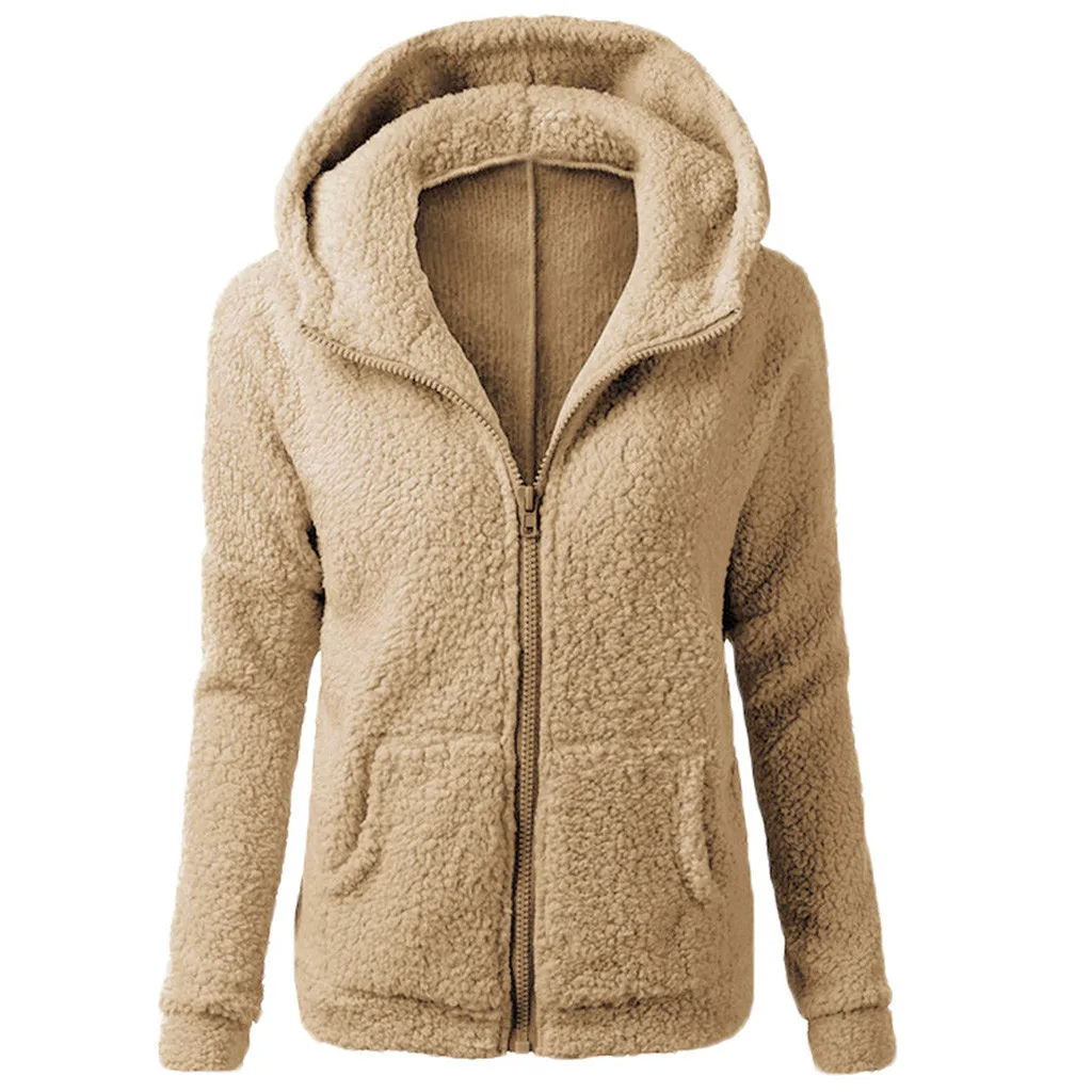 MonAmi fleece vesten dames met capuchon en rits