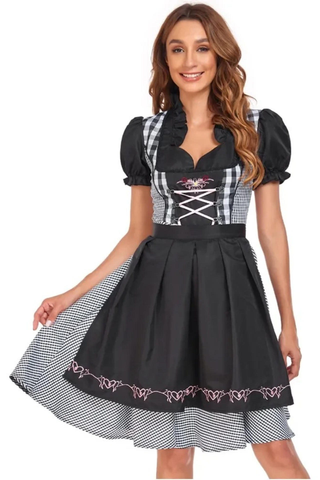 Birndra - Dirndl Dames Jurk met Unieke Borduursels