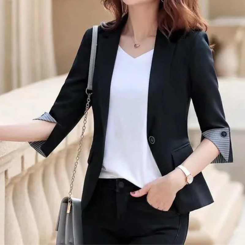 Klassed - Stijlvolle Dames Blazer Met 3/4 Mouwen - Perfect Voor Werk