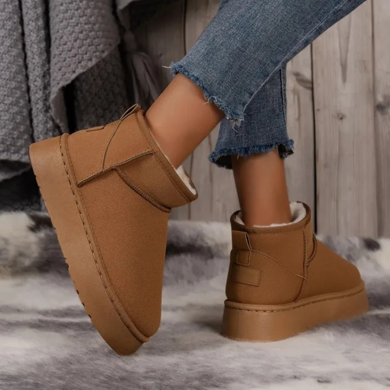 Opwarmz - Dames Boots Met Warme Voering - Winter Platform Laarzen Antislip