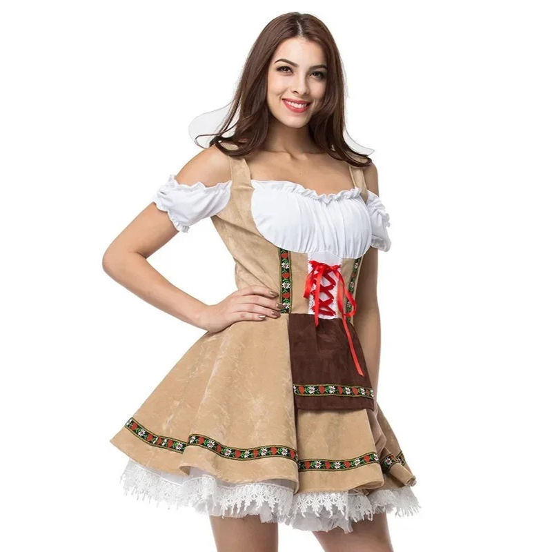 Orndira - Dirndl Dames Jurk voor Oktoberfest en Feesten