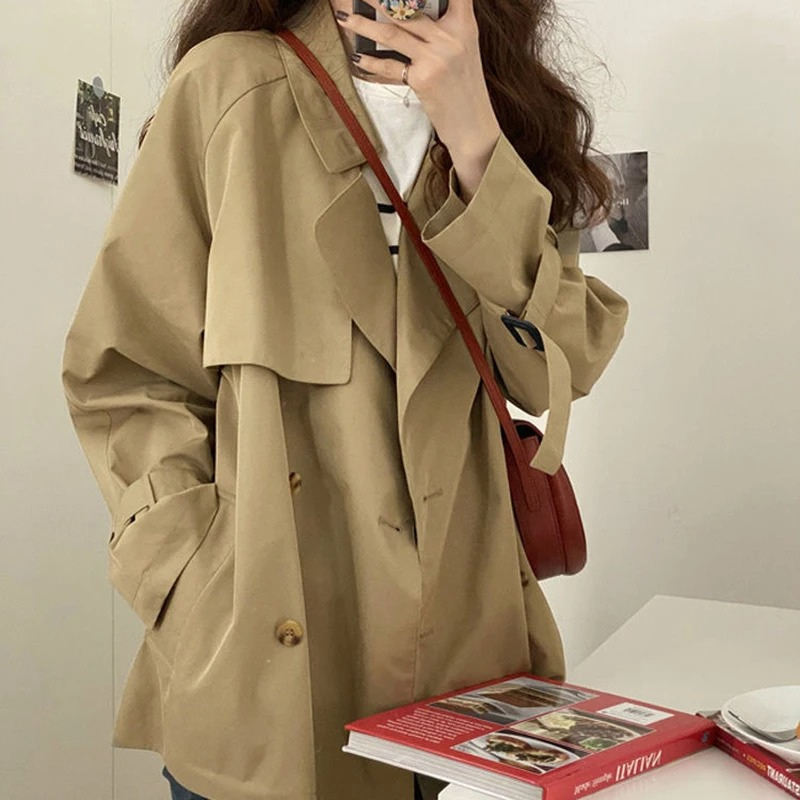 Levania - Oversized Trenchcoat Dames, Dubbel Geknoopt, Casual Losse Pasvorm Damesjas