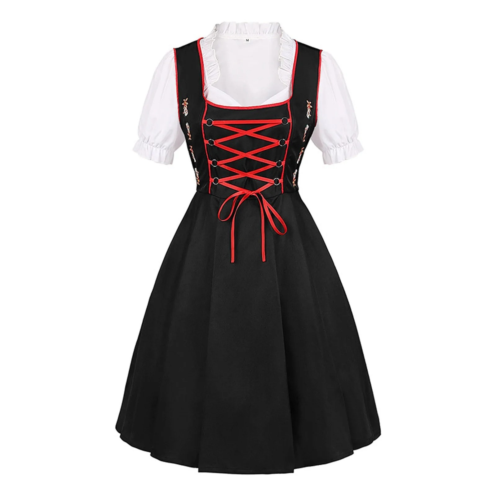 Fildira - Dirndl Dames Jurk met Klassieke Schort en Strik