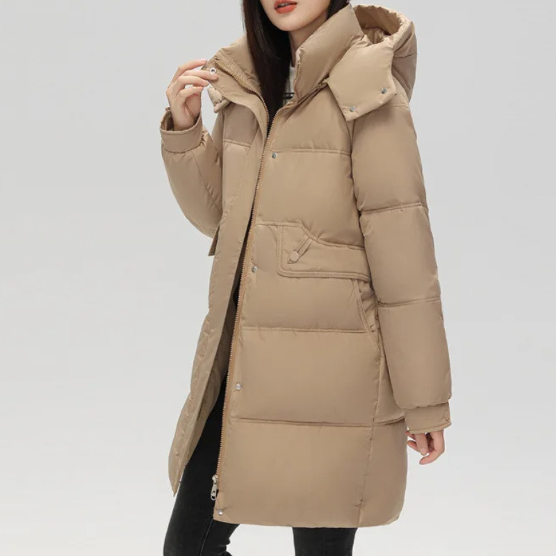 MonAmi koreaanse parka winterjas dames met capuchon