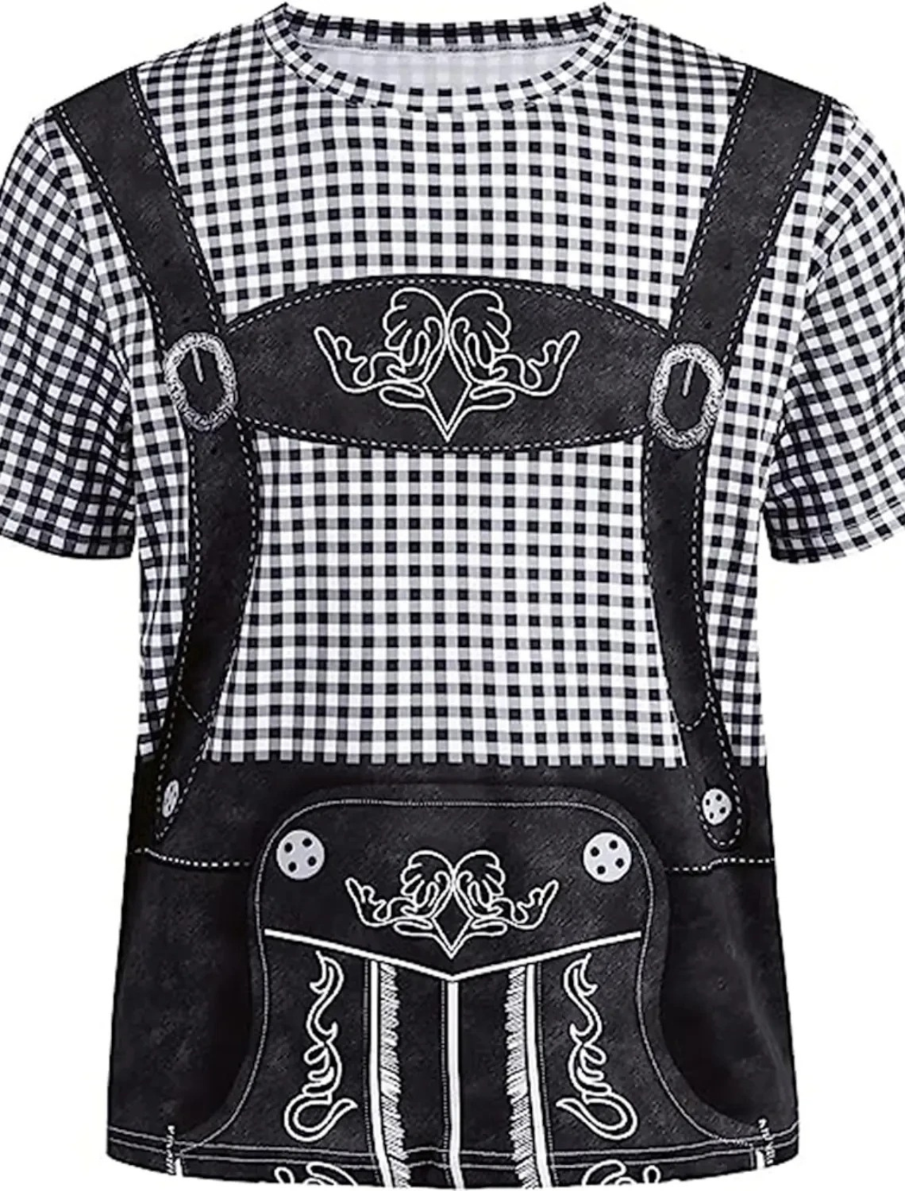 HerWoud - Lederhosen Shirt voor Heren - Perfect voor Feesten en Oktoberfest