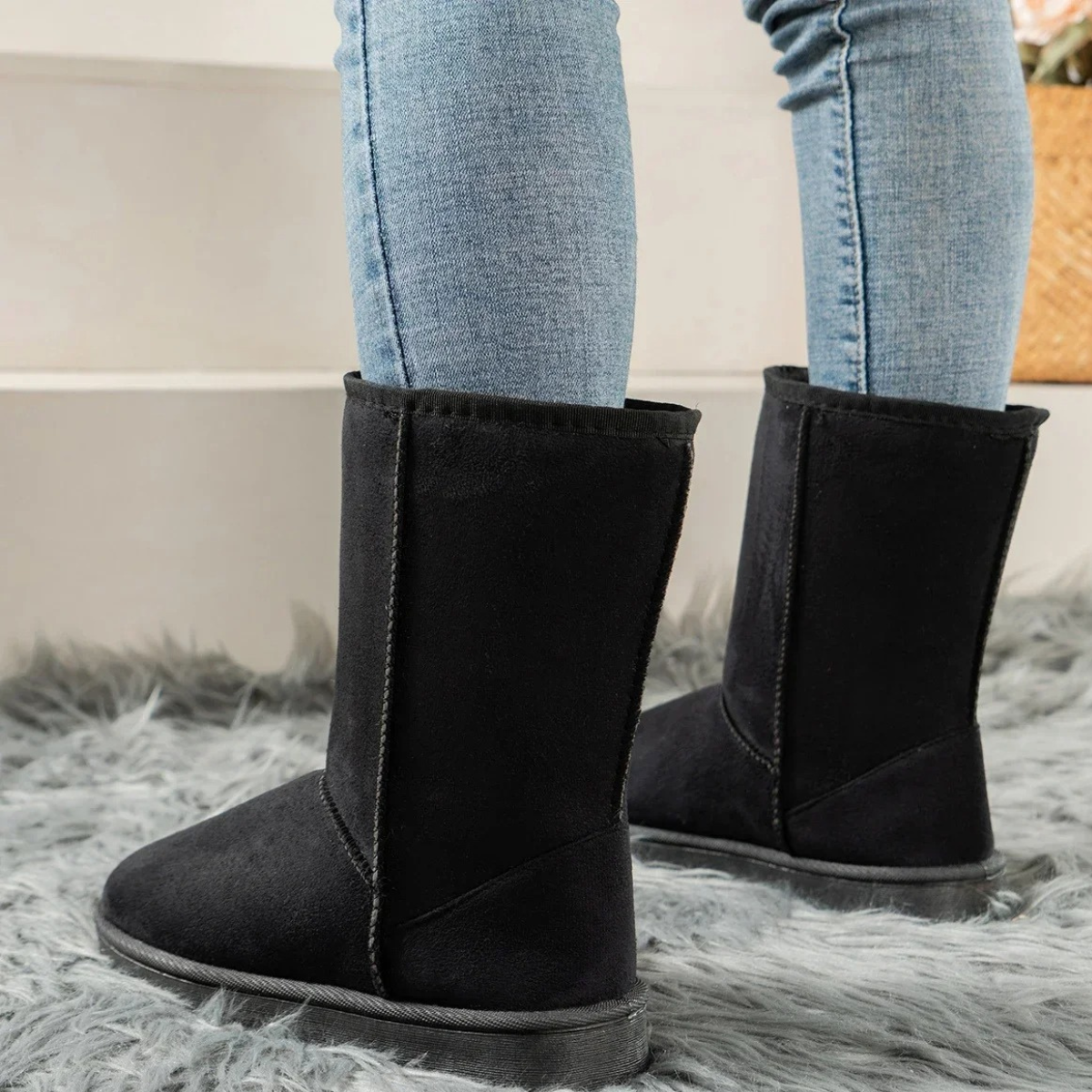 Modluxe - Dames Boots Met Warme Voering - Lange Winterlaarzen Antislip