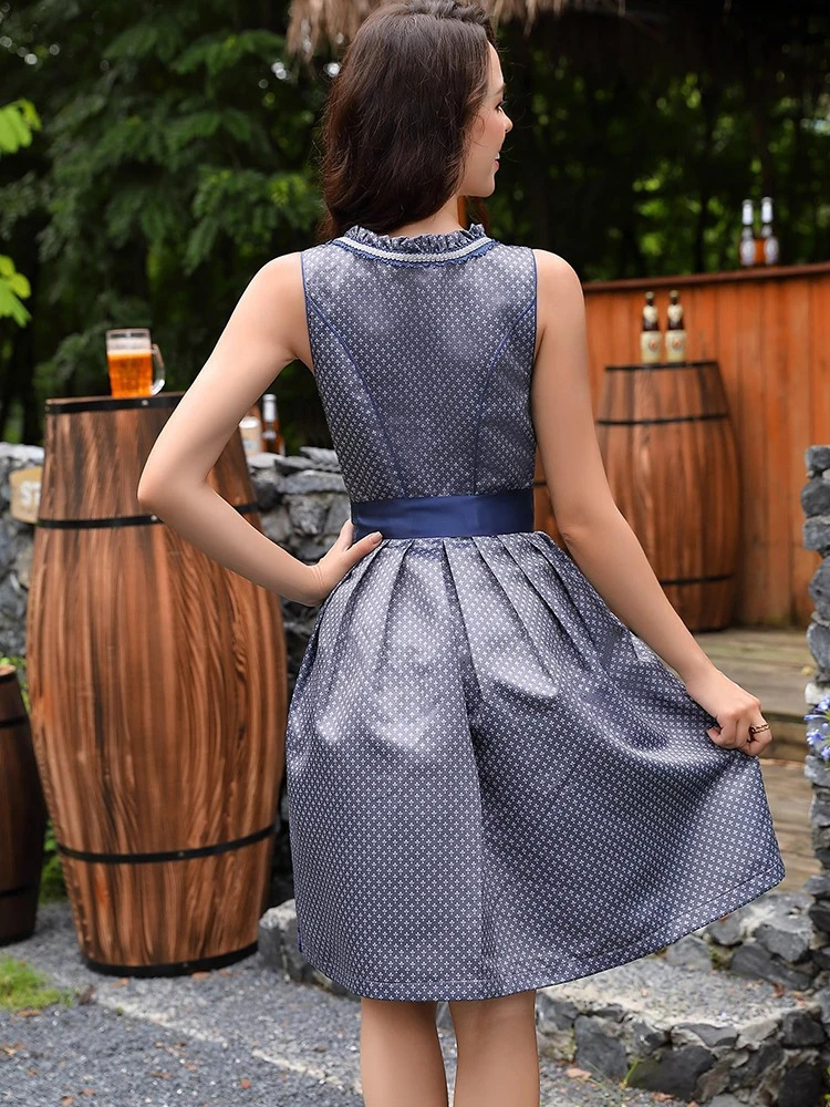 Lindoma - Dirndl Dames Jurk met Strik en Elegant Design voor Feesten