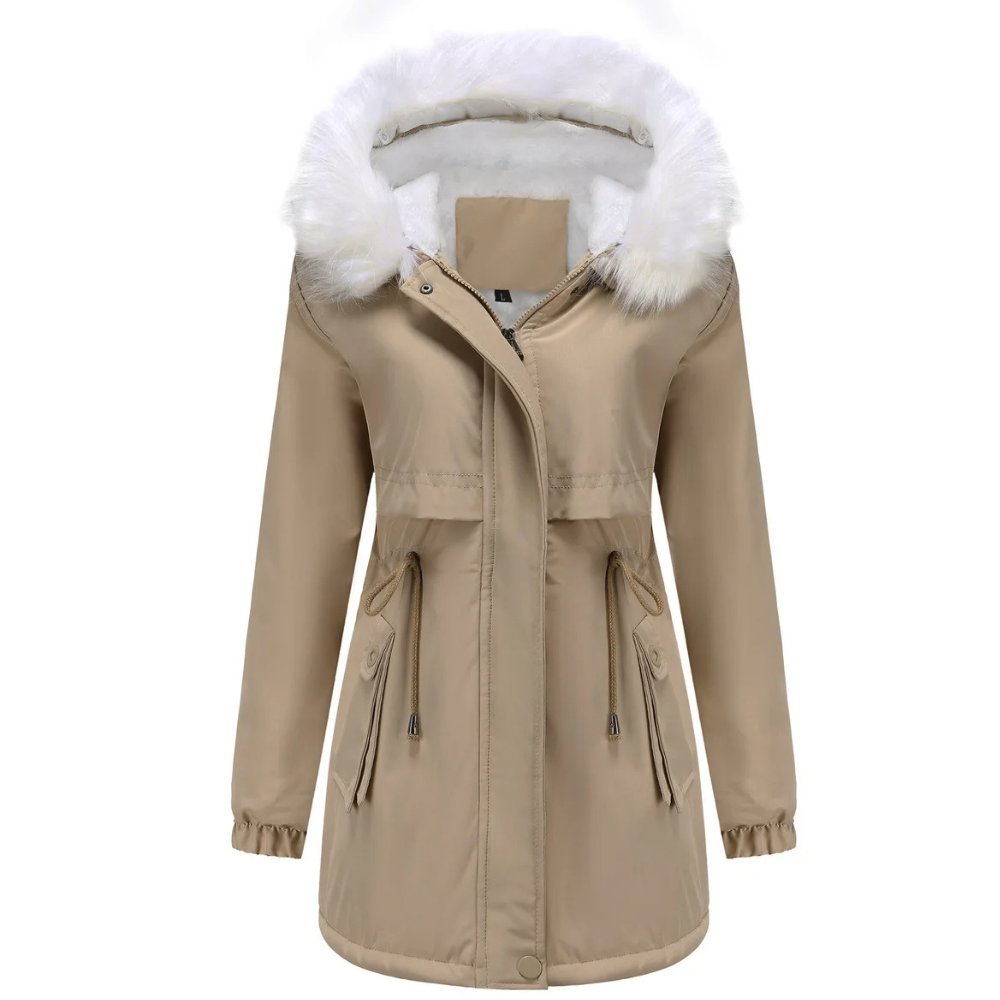 MonAmi Afneembare bontkraag parka winterjas dames