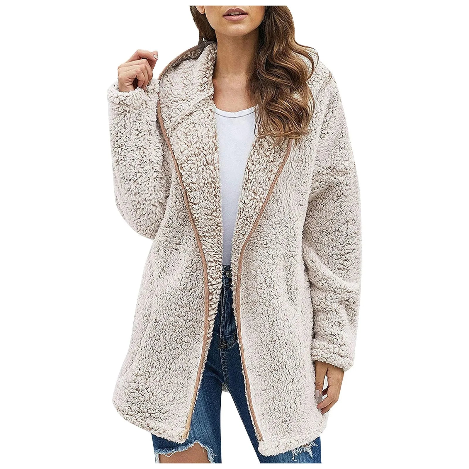 Vera Fleece Jas Dames met Capuchon - Warme Sherpa Jas voor Winter