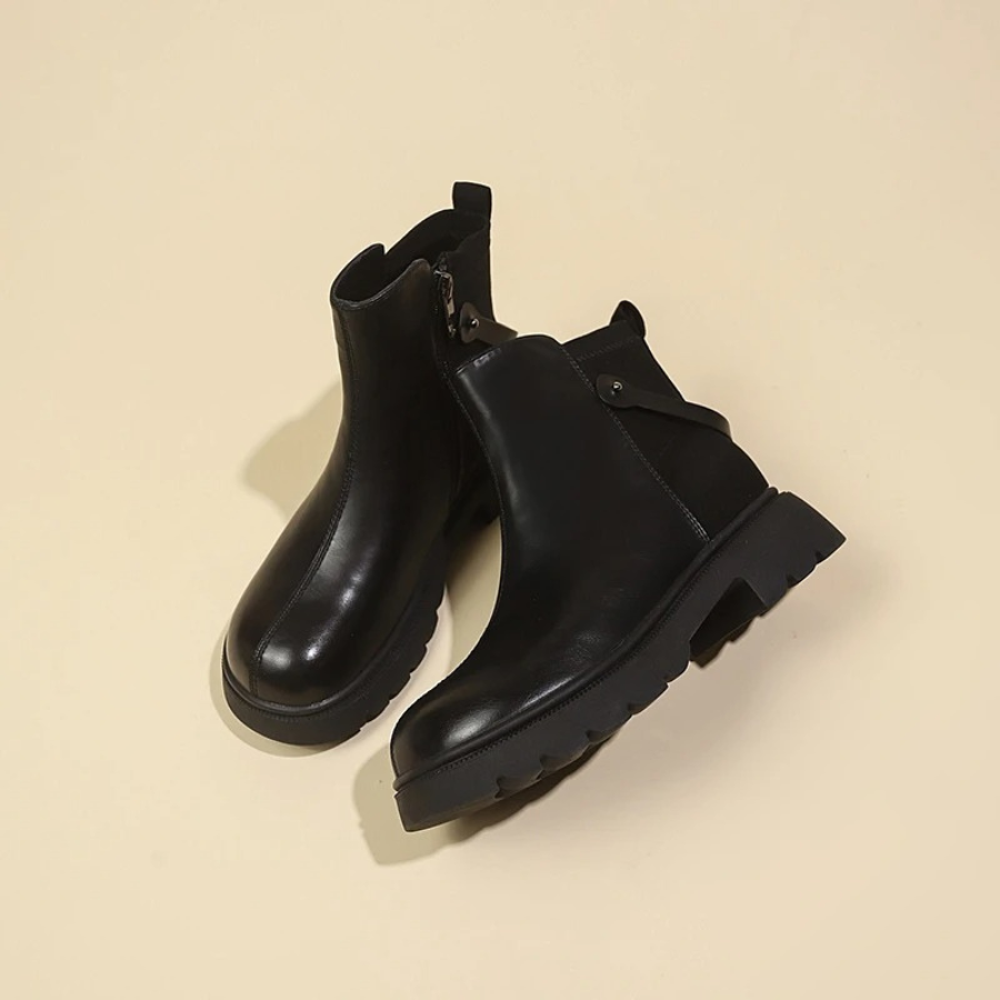 Julieth - Dames Chelsea Boots met Rits Sluiting en Zware Zool