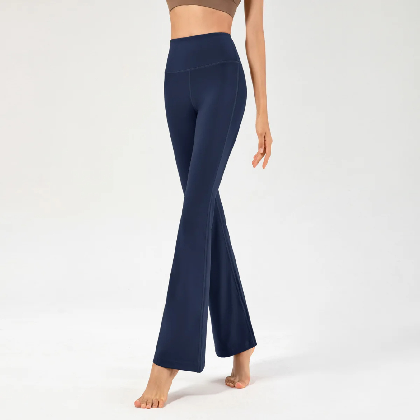 Tashara - Naadloze Flared Broek Dames met Hoge Taille en Stretch