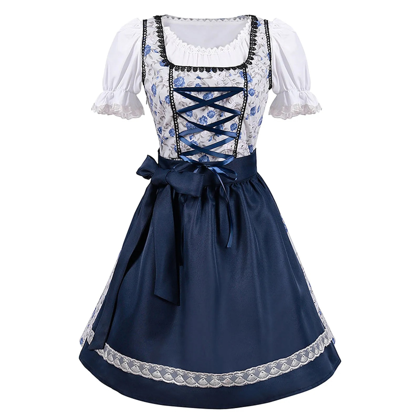 Frindel - Dirndl Dames Jurk met Bloemenprint en Klassieke Look