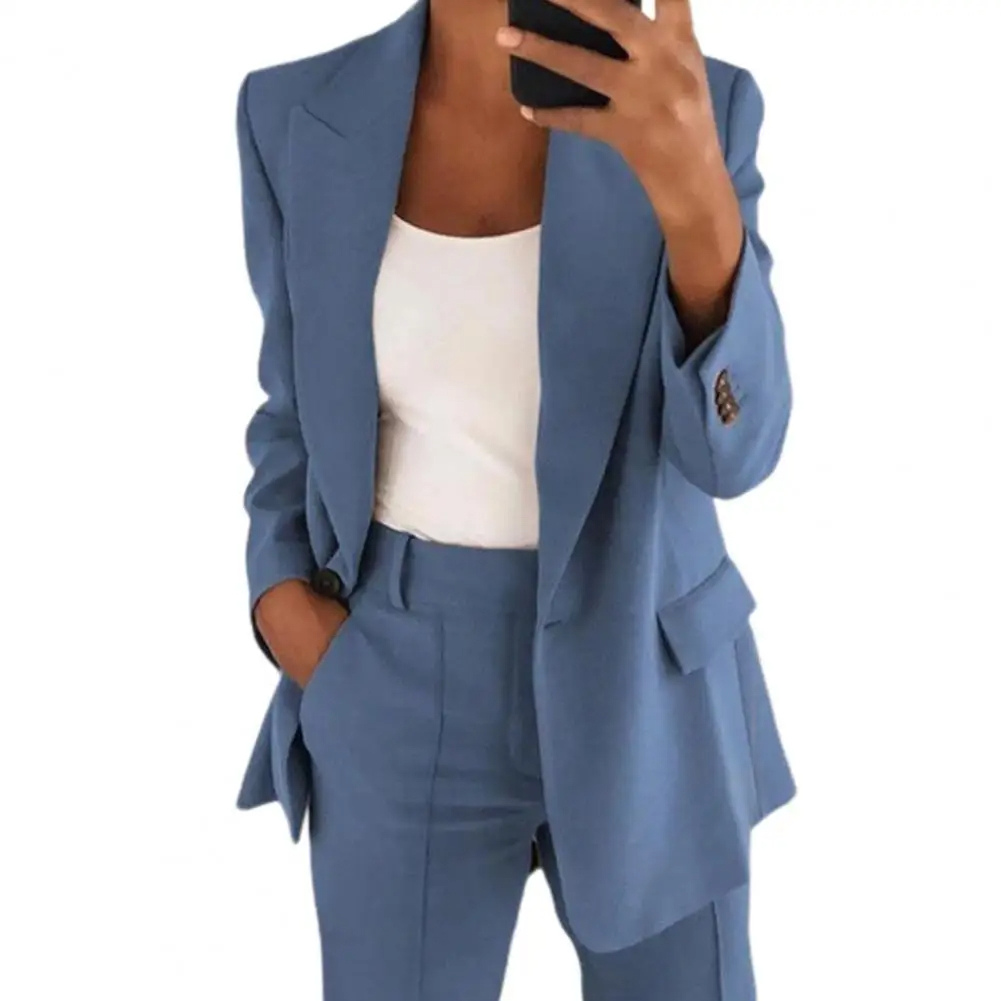 Nettech - Oversized Dames Blazer Met Enkelknoopsluiting - Stijlvol en Zakelijk