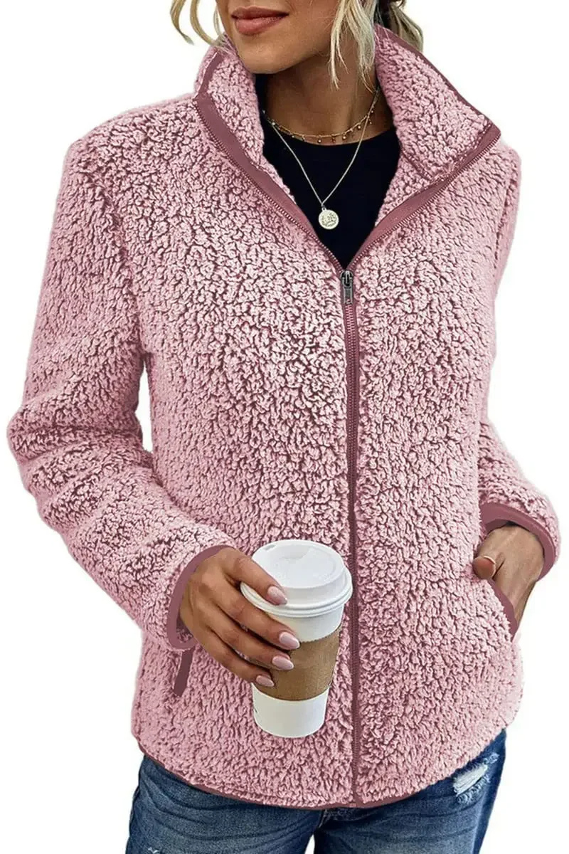 Cozywin - Warm Jasje met Volledige Ritssluiting en Hoge Kraag, Fleece Vest Dames