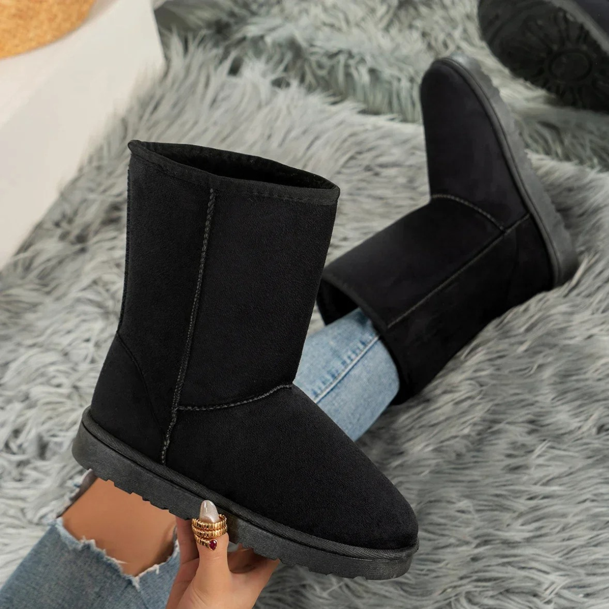 Modluxe - Dames Boots Met Warme Voering - Lange Winterlaarzen Antislip