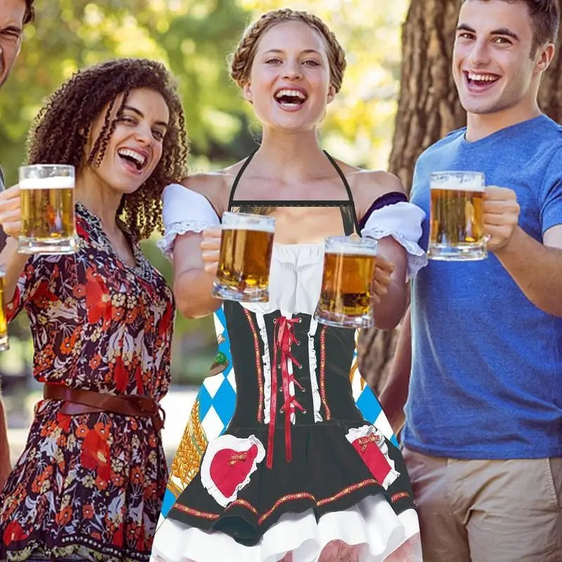 Erdline - Dirndl Dames Keukenschort voor Volksfeesten