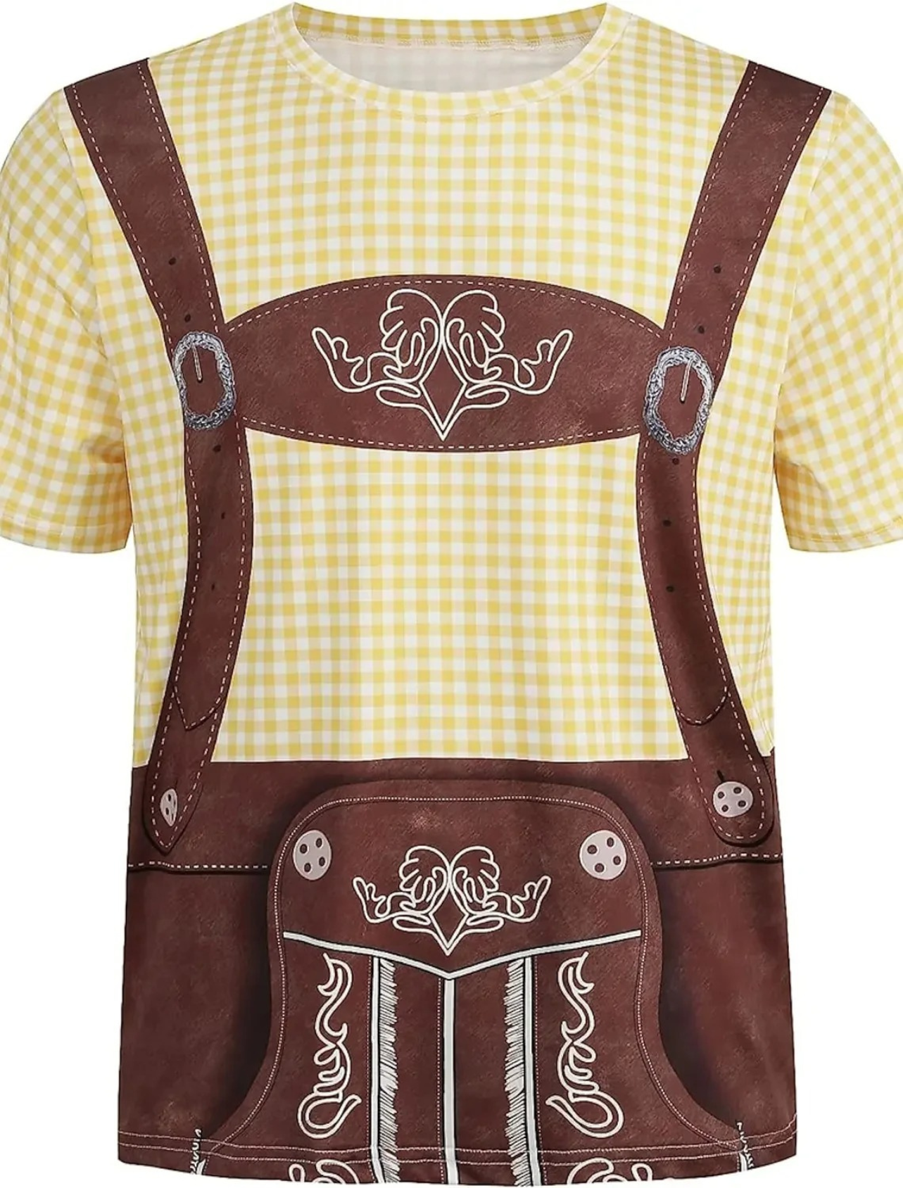 HerWoud - Lederhosen Shirt voor Heren - Perfect voor Feesten en Oktoberfest