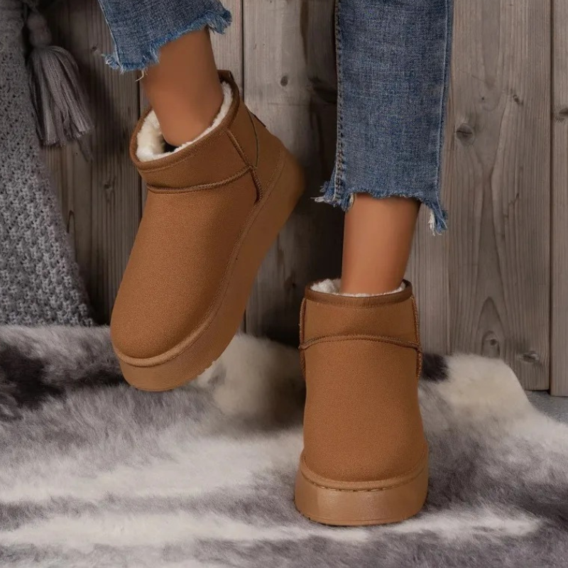 Grootla - Dames Boots Met Warme Voering - Winter Platform Enkellaarzen